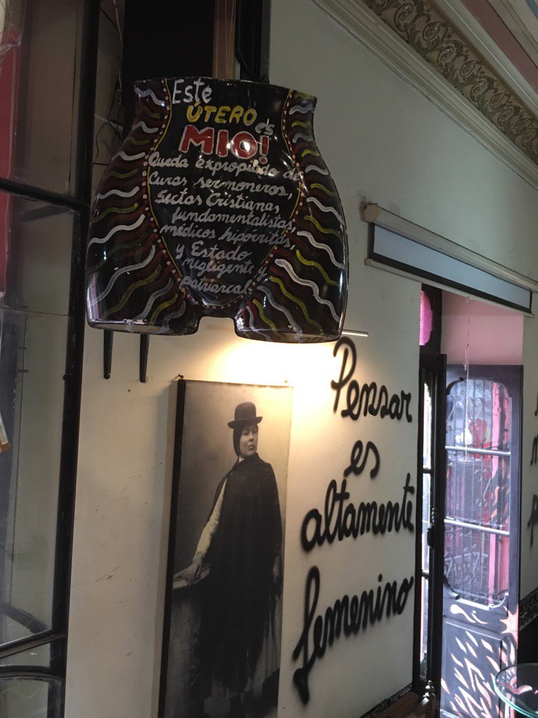 Wonderful space of the feminist group #MujeresCreando in La Paz, #Bolivia.