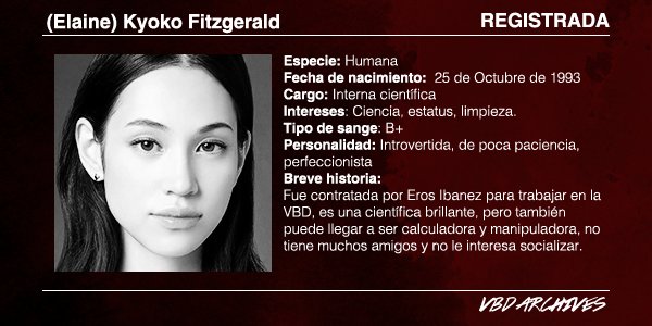 VBDrol_RM's tweet photo. 💉 ¡NUEVA CIENTÍFICA! 💉
➼ Kyoko Fitz
➼ FC: Kiko Mizuhara
➼ ¡Bienvenida!
➼ Registrada por @ElaFitz https://t.co/hoqmofnqvt