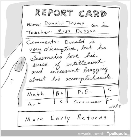 Alexander On Twitter Donald Trump Report Card New Yorker