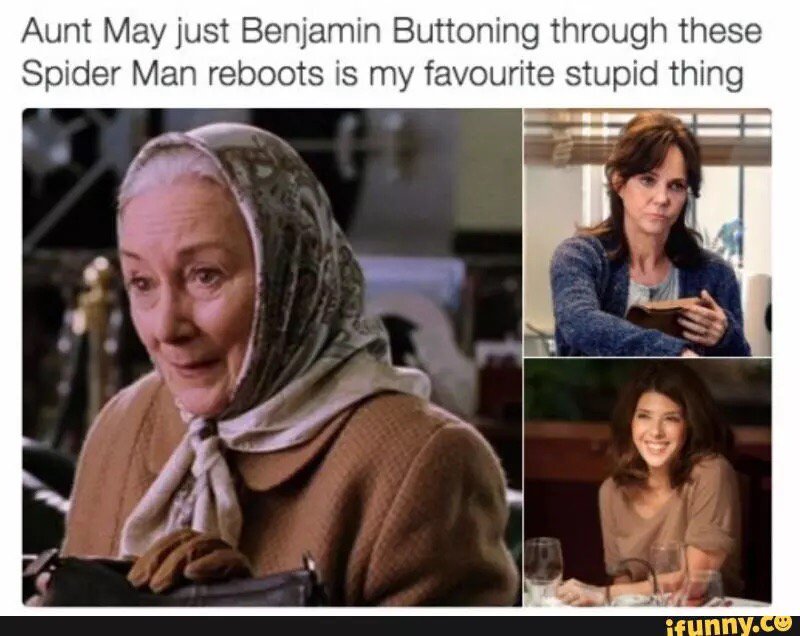 AldarBatbold's tweet photo. #Spiderman #Marvel #AuntMay #iFunny https://t.co/I4XkesKI7e https://t.co/TjnOqyqMx4