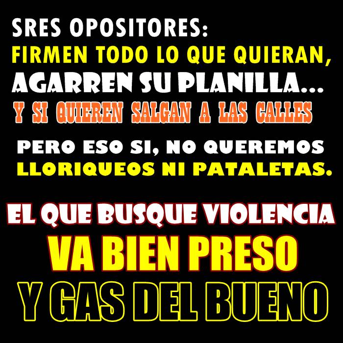 Cosole_Roj's tweet photo. SRES DE LA MUD... CUIDAITO, NO QUEREMOS LLORIQUEOS NI SU GRITADERA PIDIENDO LIBERTAD... RECUERDEN "GAS DEL BUENO" https://t.co/MMFItOXY1f