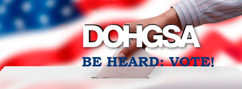DOHGSA's tweet photo. Make yourself heard and VOTE!!! https://t.co/pcZPu1LZBu