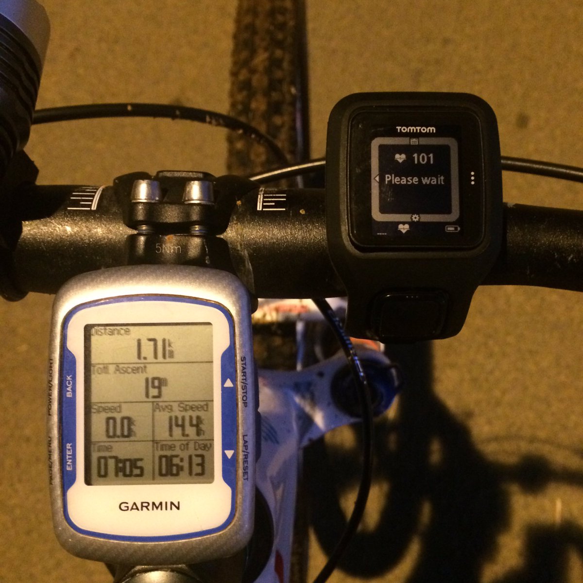 MuddyCyclist's tweet photo. One, a pretty amazing piece of equipment - the other still search for satellites #uselesswatch #dissappointed https://t.co/sORm0QViTg
