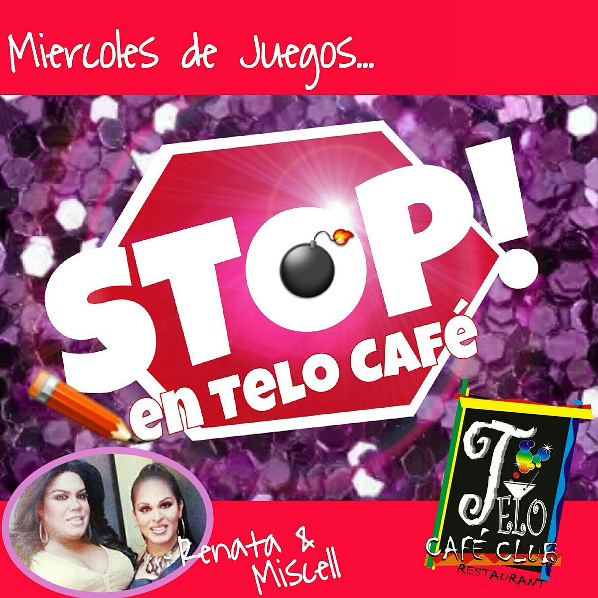 telocafe1's tweet photo. HOY MIERCOLES no te puedes perder el divertido #STOPTELO en tus #MiercolesDeJuegos con @larenataccs y @MiscellM_ccs https://t.co/gEKcZIt8Y4
