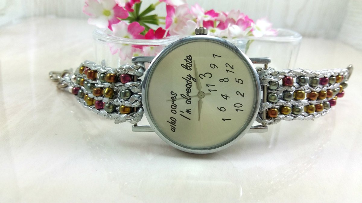 Harmonyhour's tweet photo. New bead watch https://t.co/manBfDNTh8 #beadedjewlery #beadwatch #etsymntt #etsyaaa #craftsout #etsyshop #womensgift https://t.co/lpdViDpRam