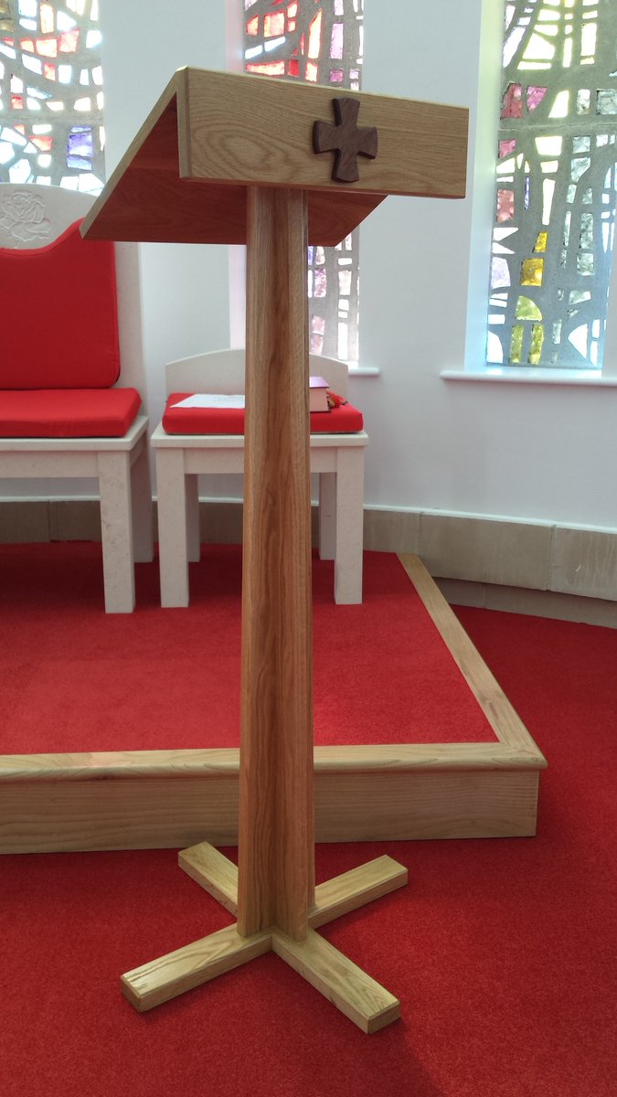 rdwfurniture's tweet photo. Lectern is in Oak with Mahogany details and ready for the Bishop at next weeks blessing ceremony for the new church. https://t.co/h1FWjgZ6hH