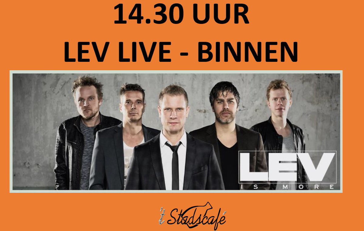 We zijn naar binnen verhuist!
Lev - Live - Binnen 14:30 uur!