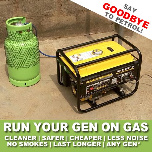 PhilipObin's tweet photo. N2,800 gas gives you up to 35hrs of electricity on 2.5KVA generator. Far cheaper than petrol. Gas always available https://t.co/4N9MXdjwT7