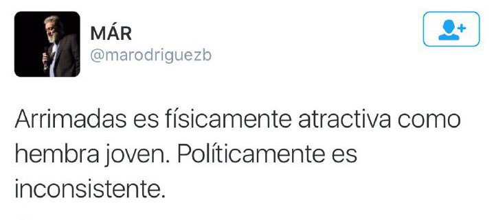 PabloIglesias's tweet photo. Lo políticamente inconsistente es el machismo. Todo mi apoyo a @InesArrimadas. https://t.co/q0Fsj1qg4E
