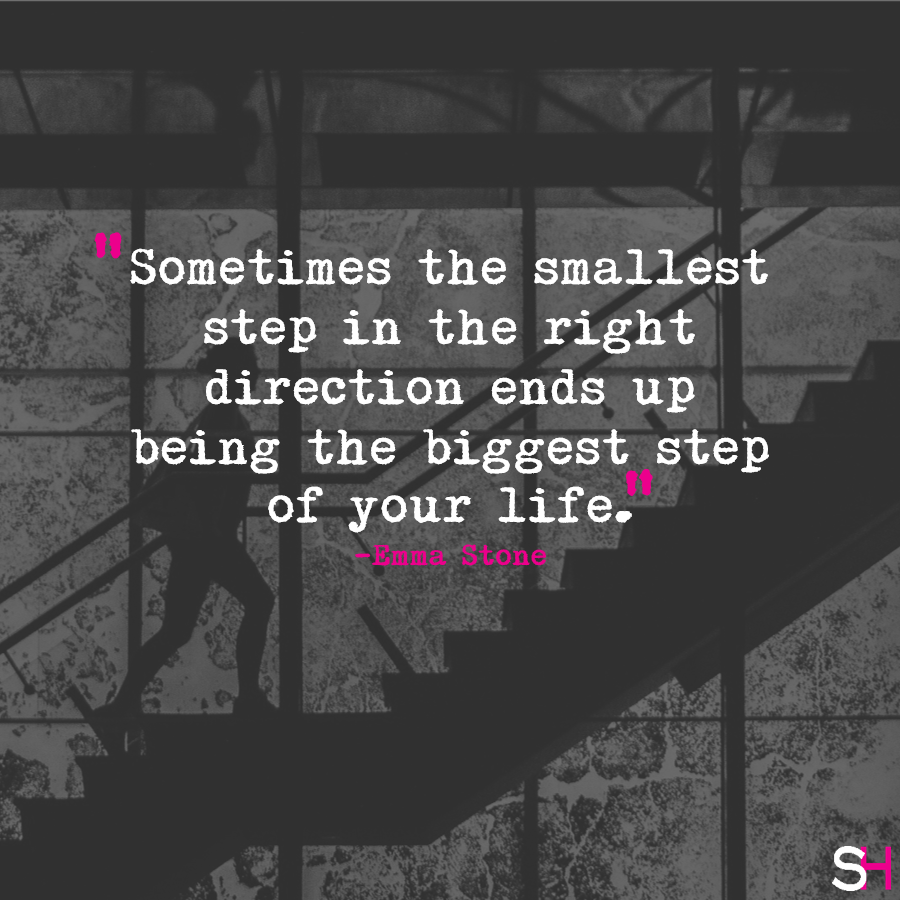 SharpHeels's tweet photo. Small steps make all the difference. #EmmaStone #WednesdayWisdom #SharpHeels https://t.co/rnn5r0IweQ https://t.co/TmlmZej5BU