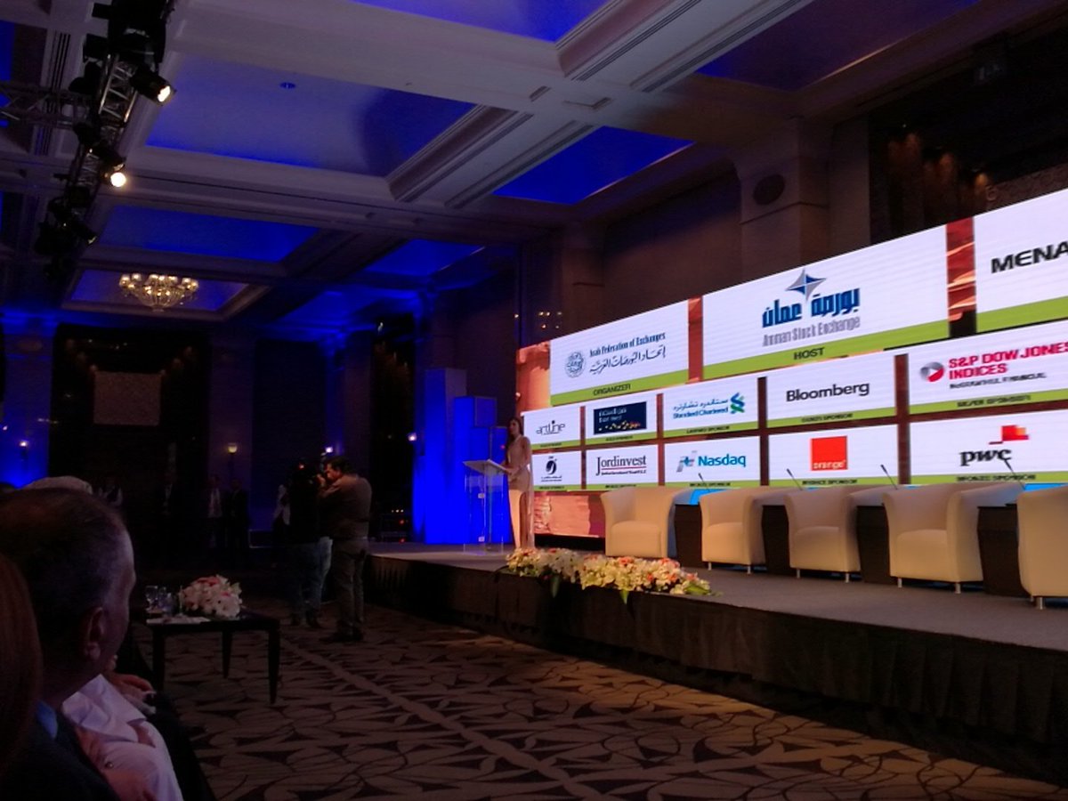 blockchainasia's tweet photo. Annual Conf of the Arab Federation of Exchanges in Amman is about to begin. Will speak about market reforms later. https://t.co/FmXOuVQi2S