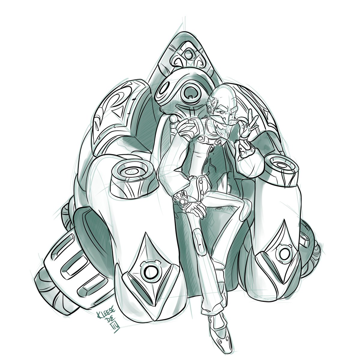 IDOLYZE's tweet photo. Today we sketched Kleese! @Battleborn @2K @2K_UK @GearboxSoftware #Battleborn #fanart https://t.co/NW8l0BMbXy