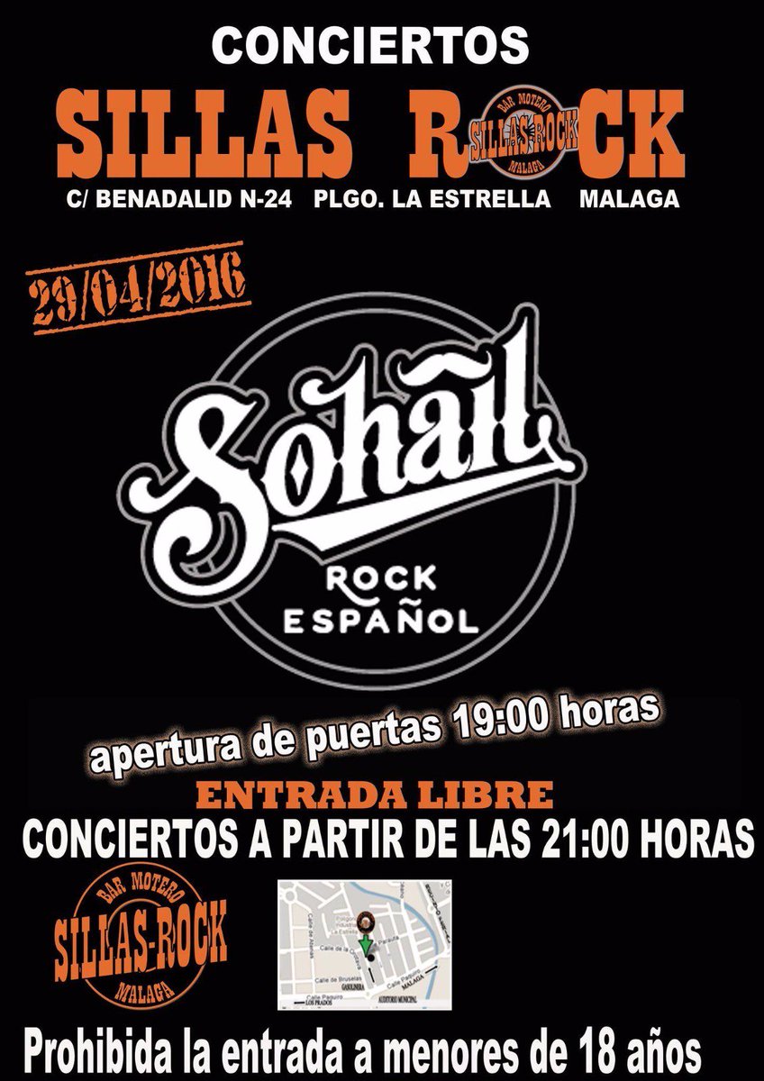 SohailRockSpain's tweet photo. Viernes a las 21.00 en @SILLASROCK ! Os esperamos! #SohailRock #rockespanol #SupportLocal https://t.co/EfxaV6v8Sy