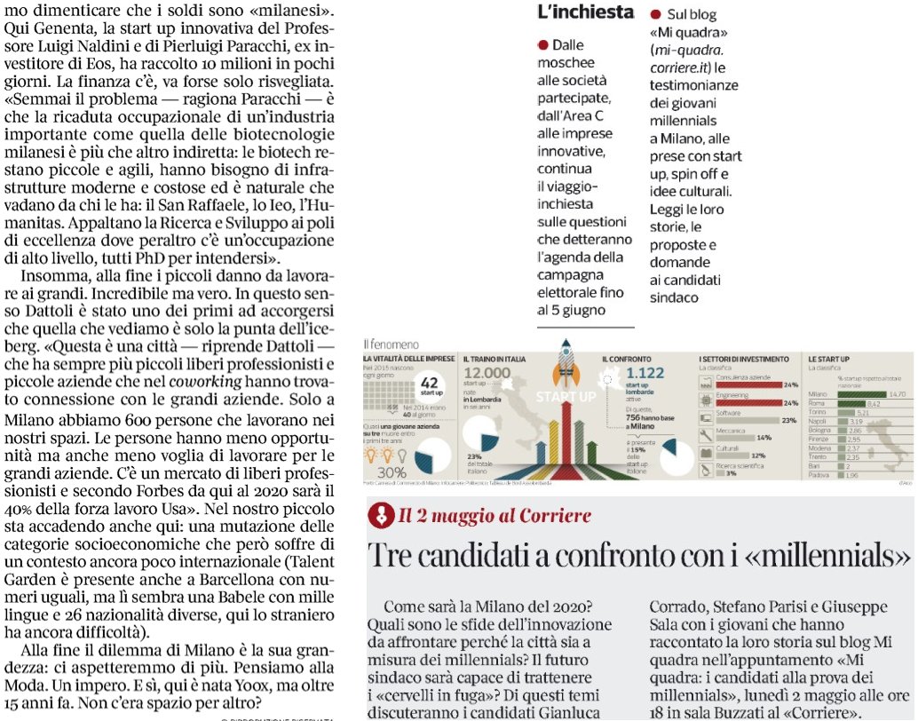 RobertoVjlla's tweet photo. #startup. Un'opportunità di crescita per il Paese. Ora serve un impulso di energie e risorse, a partire da Milano https://t.co/OoKYsLUe7v
