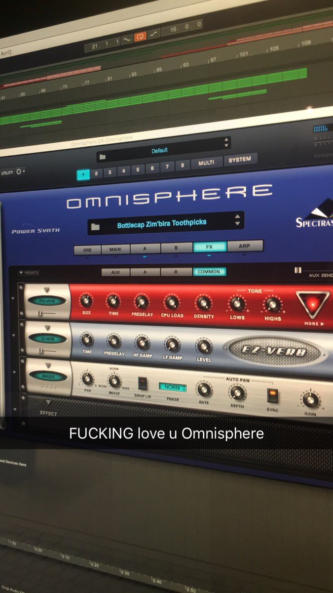 Magical magical synth I love u @Spectrasonics #omnisphere 2 https://t.co/rVP7s44B9m