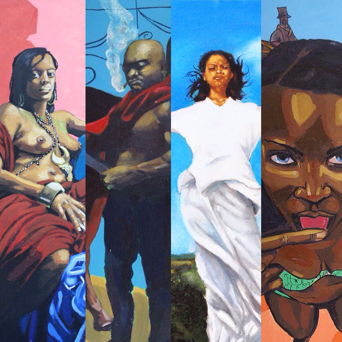 thonyloui's tweet photo. My paintings. Haitian Deities" Penti mwen. ( 2013). (Acrylic Paintings ) #painting #acryilc #handdrawn https://t.co/fPkAgOhZEf
