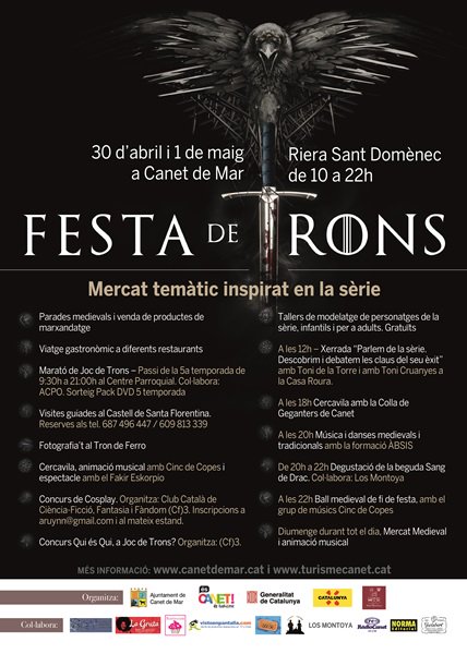 ajcanetdemar's tweet photo. Tot a punt a #CanetdeMar per la Festa de #JocdeTrons - https://t.co/gDgU1j7ADn @BlancaArbell @CoiaTenas https://t.co/YJsRlAjFQw