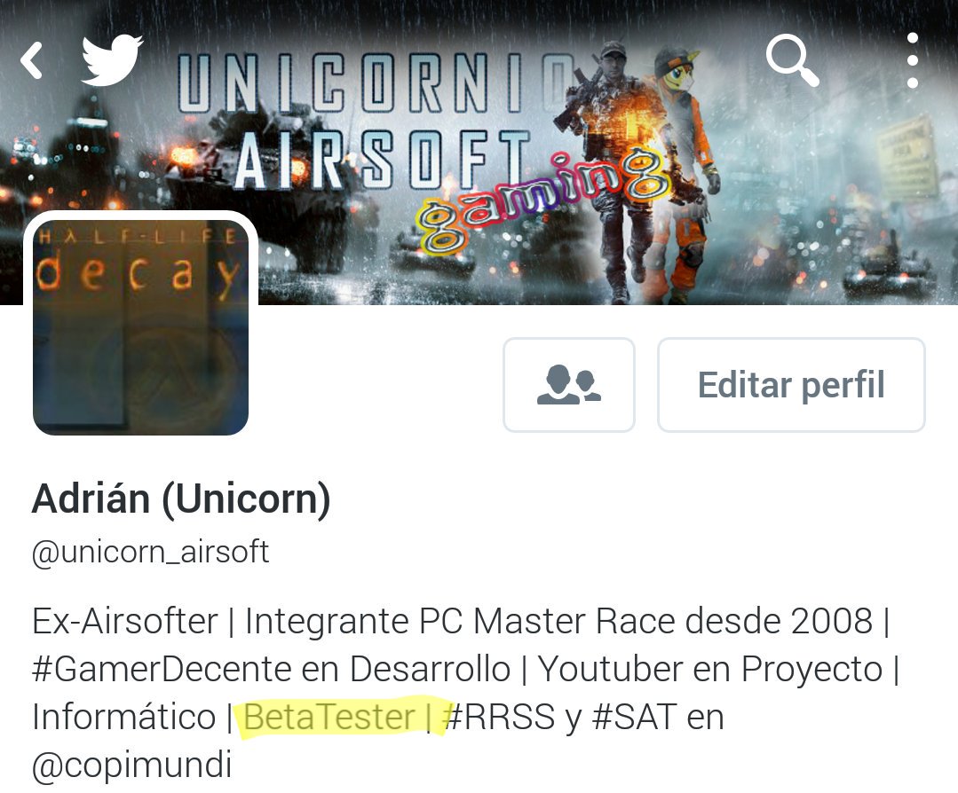 adri_unicornico's tweet image. Como de momento tengo la oportunidad de probar la #BetaCerrada de juegos me he atribuido el adjetivo de #BetaTester