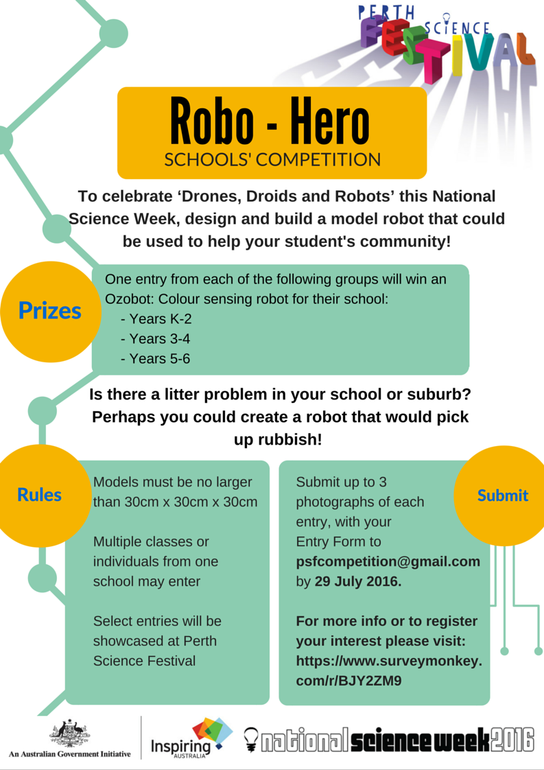 ParticleWA's tweet photo. WA primary school competition open now! Design a Robo-hero for @Aus_ScienceWeek #perthteacher #perth #wa #ozscied https://t.co/hgU9gb8AWK