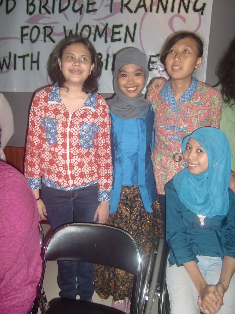 Four women (1 blind, 1 low vision, 1 Deaf, 1 wheelchair) represented Young Voices to following CRPD Bridge Training