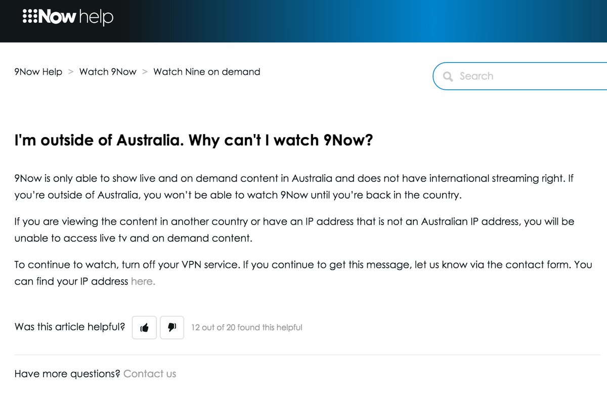 DrBeccyC's tweet photo. @Channel9 I'm in Australia &amp; my IP address says I'm in Coorparoo, please fix this &amp; stop depriving me of @MarriedAU https://t.co/OjRwhjPJp2