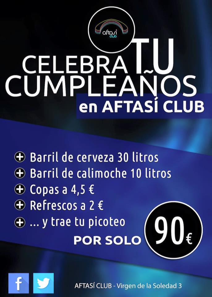 AftasiClub's tweet photo. ¿Es tu cumpleaños? ¡Celébralo con nosotros! https://t.co/mM1oDub9co
