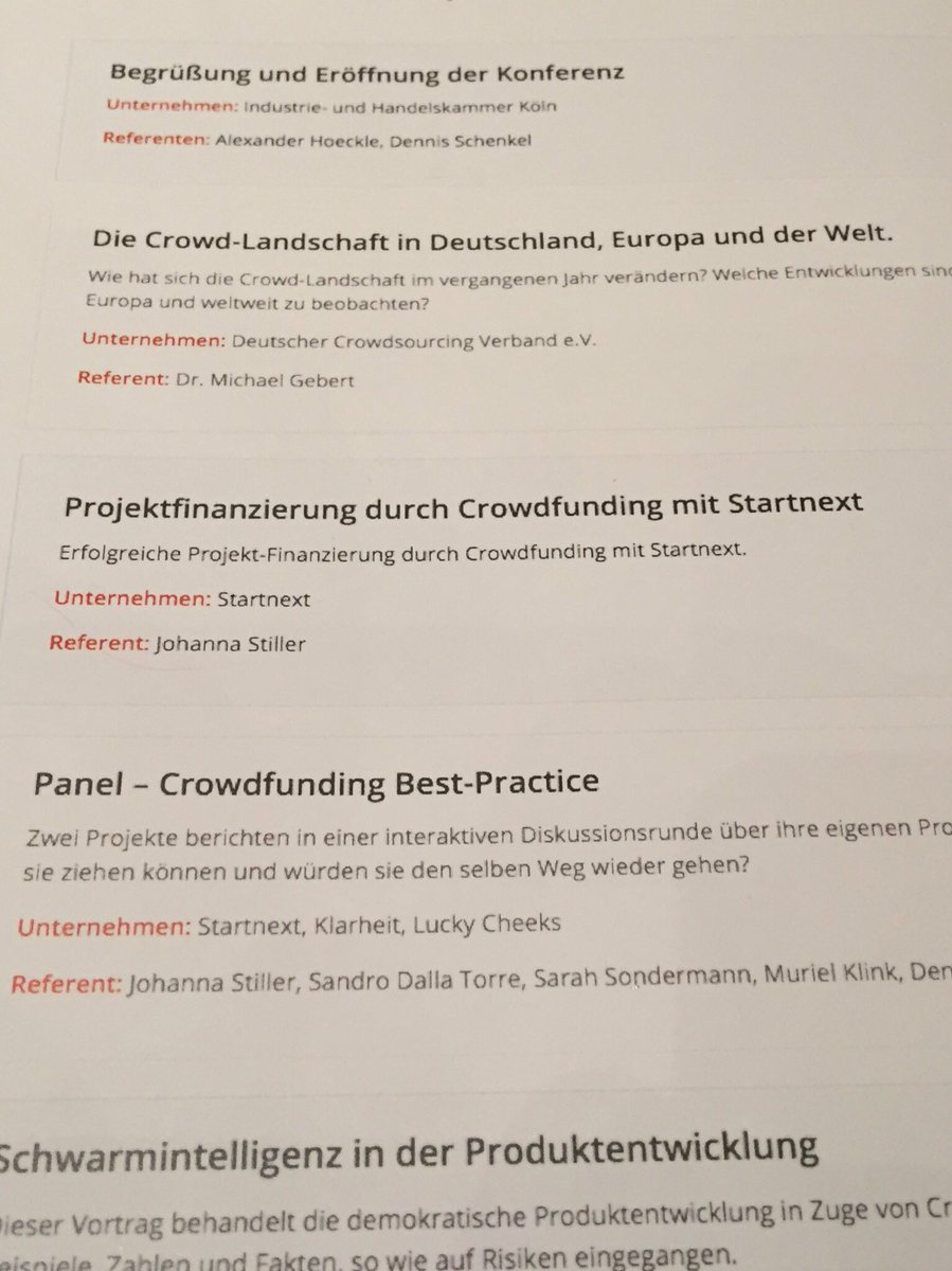startnext's tweet photo. Wir sind auf dem @CrowdDay in #Köln und sprechen über #crowdfunding - um 13h gibt's noch einen #Workshop von uns! https://t.co/8Uw6c2Xpyr