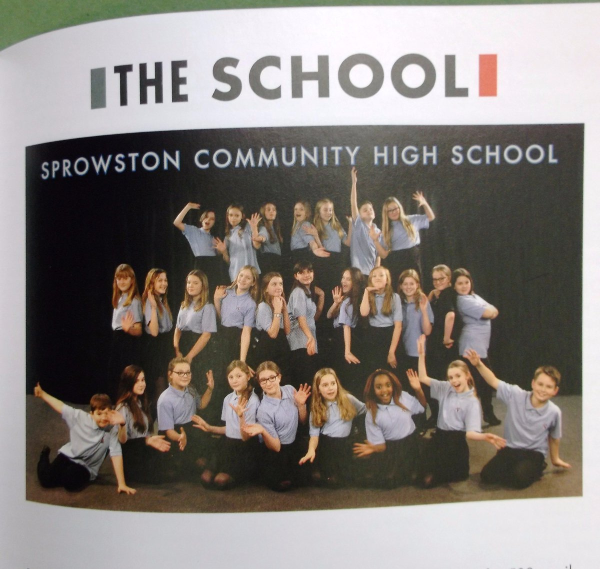 sprowstonhigh's tweet photo. Featured in the Theatre brochure, our fab Y7 students.  Looking forward to seeing it very much!  Mr John https://t.co/iNFpESw076