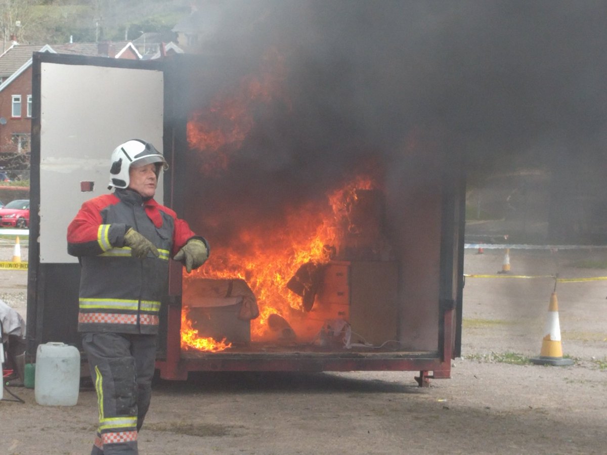 There's a #crimesceneinvestigation on campus as #Forensic science students investigate a simulated fatal fire