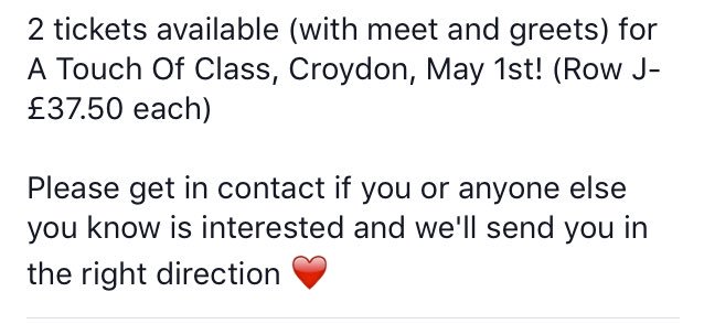 StrictlyNian's tweet photo. 2 tickets available for Croydon on Sunday #ATouchOfClass !
One of our followers unfortunately can't make it ⭐️ https://t.co/po7Q31VTuo