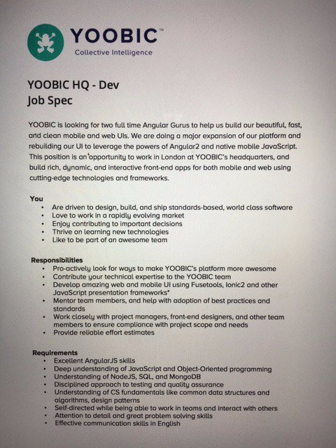 armelle_hellara's tweet photo. Job Opportunities @YOOBIC Join a StartUp selected @TechCrunch Disrupt London's 2015 StartUp battlefield ! https://t.co/ndi7sQbUpl