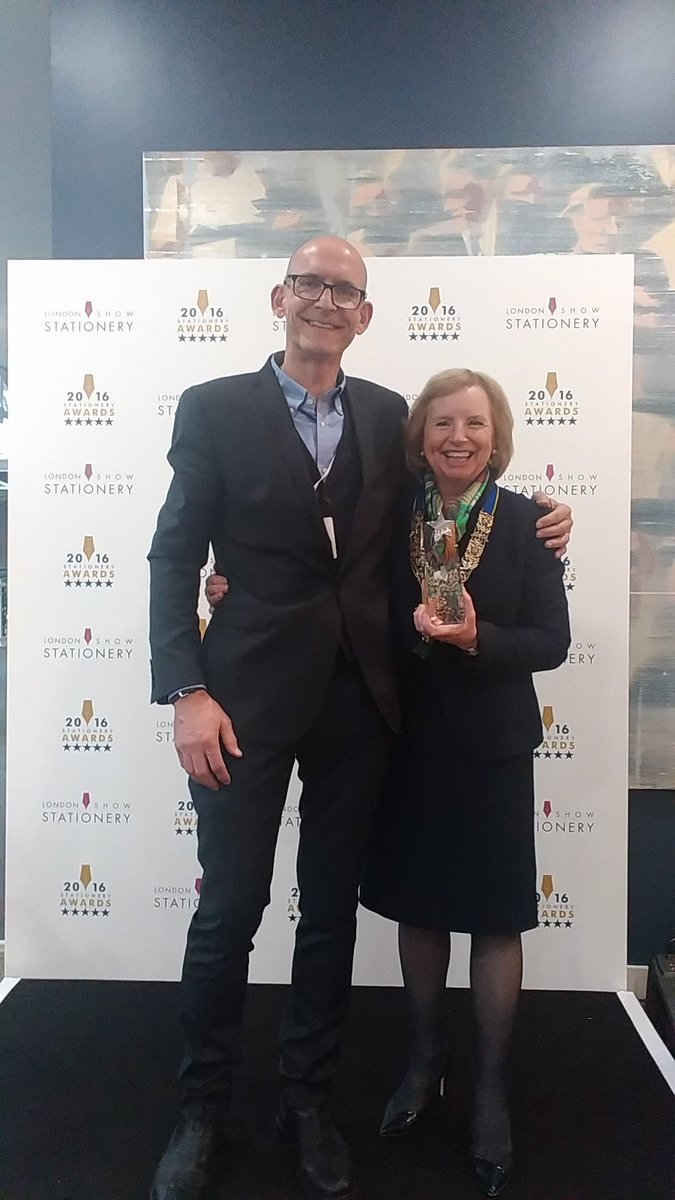 GMC_D's tweet photo. Delighted that our @mibostudio invitations won Best Licensed Product at the #LondonStationeryShow! @StationeryBytes https://t.co/EVYZcaFm2E