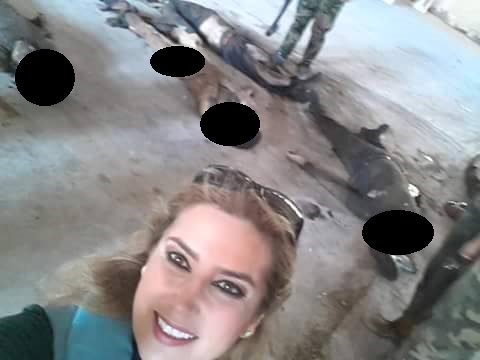 M_Alneser's tweet photo. #Selfie of Sama TV reporter Kinana (pro #Assad) west of #Aleppo! https://t.co/ndNRGpK7Kh