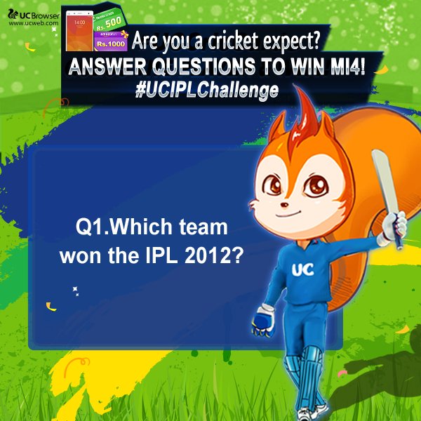 1/10 Do you know your cricket? RT this post. TAG friends. Tweet <a href="/UCBrowser/">UC Browser</a> your answer with #UCIPLChallenge to win!