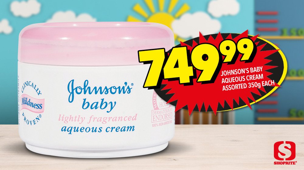 Shoprite Nigeria on X: Get the LOWEST PRICES on baby products, like  assorted 350g Johnson's Baby Aqueous Cream for only N749.99 each!   / X