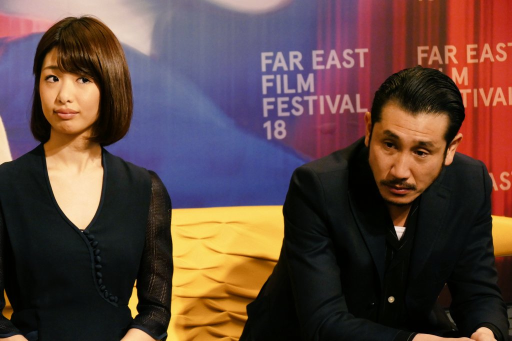 fredambroisine's tweet photo. #FEFFtalks with #UchidaEiji #ShibukawaKiyohiko @nanamikawakami #AdamTorel now #LowlifeLove #FEFF18 @thirdwindow https://t.co/TuFtSEm8Zz