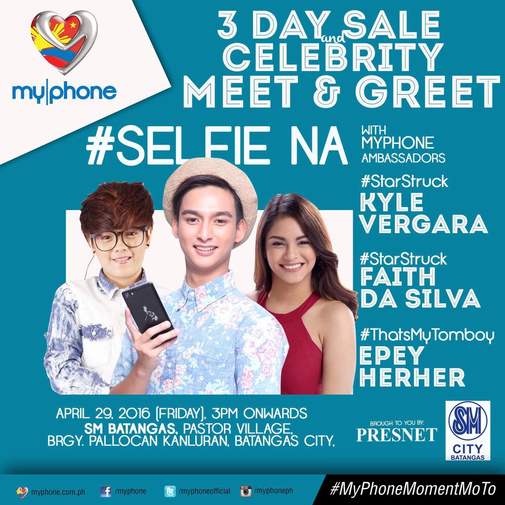 kylevergara's tweet photo. Ala eh! SM Batangas kami sa biyernes! @MyPhoneOfficial #MyPhone #MomentMoTo https://t.co/tx1MyuUHuk