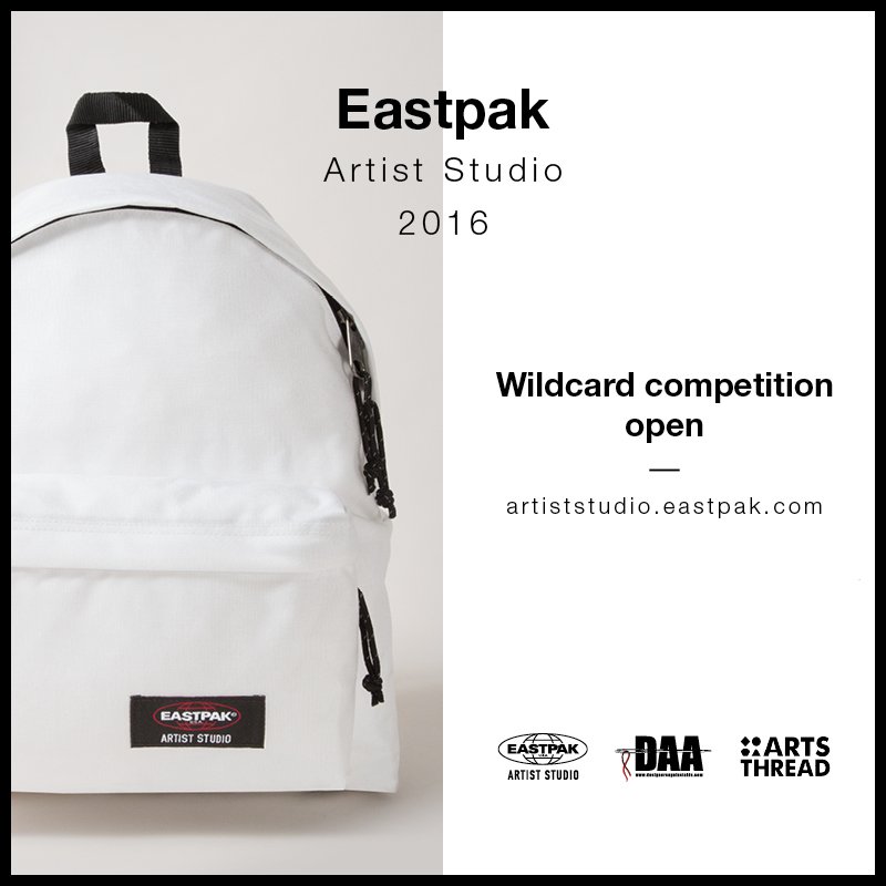 ARTSTHREAD's tweet photo. Enter @eastpak ARTIST STUDIO WILDCARD COMPETITION for @_DAA #DesignersAgainstAIDS #artopps https://t.co/4XypMUZuAa https://t.co/LxhJyT64Fo