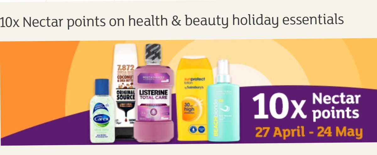 Emma_WhitleyBay's tweet image. Crazy 10x @nectar points @sainsburys#whitleybay on Health+Beauty products @ThomsonHolidays @ThomasCookUK #N04JS