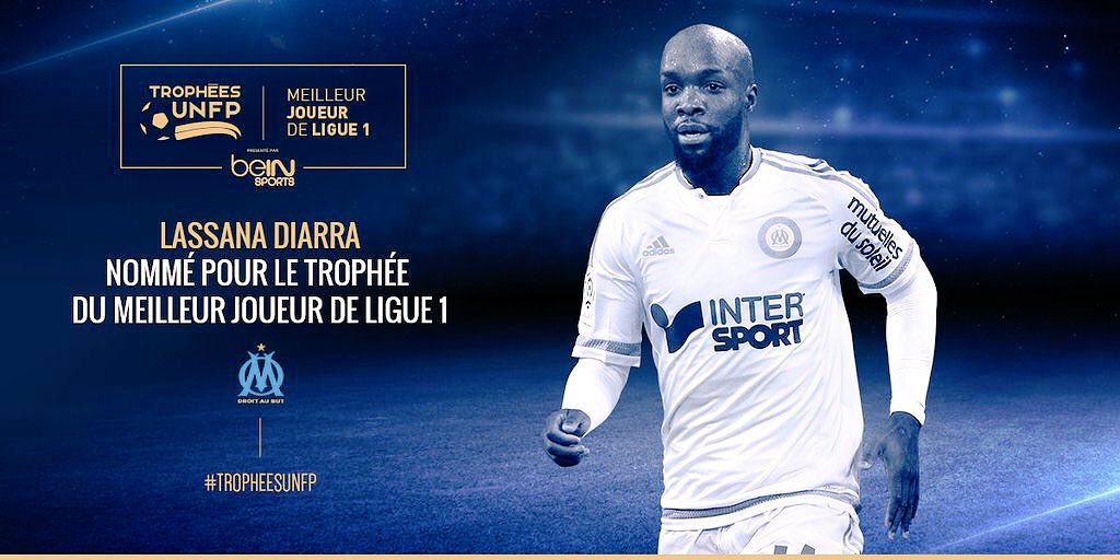 Footballogue's tweet image. [#TropheesUNFP] Lass Diarra nommé pour le titre du meilleur joueur de Ligue 1 !