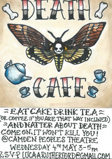 CamdenPT's tweet photo. .@LucaRutherford hosts a #DeathCafe on Wed, alongside #LearningHowToDie https://t.co/fR92pu7oZ8 #ANationsTheatre https://t.co/ik1yDUpbrM