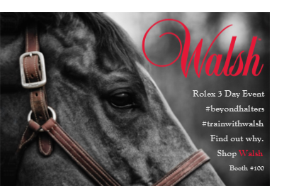 walshproducts's tweet photo. We are getting ready, are you? 1 day to @RolexKentucky Come see us at booth #100 Top Rail Tack. #beyondhalters https://t.co/09MW36Mgm2