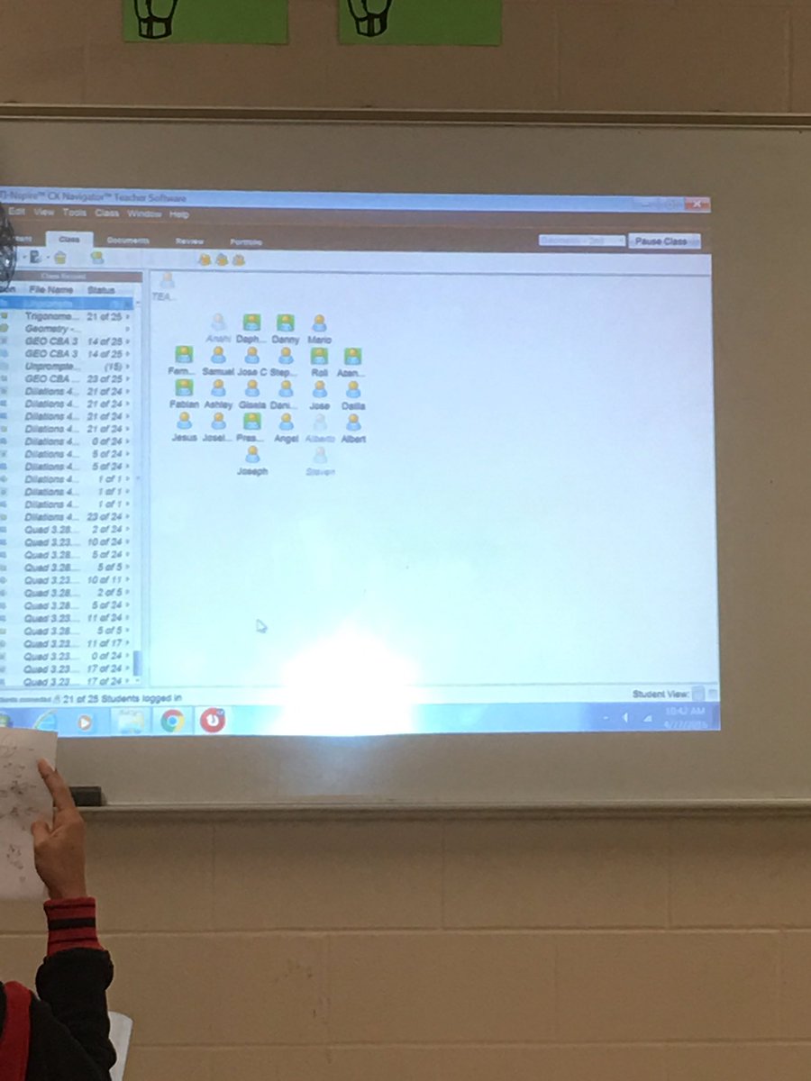 MaArguijo's tweet photo. Students "turning in" their test via Navigator with Ms. Trevino at United South! @GEARUPIVTAMIU #timathforward https://t.co/5zpaVyQihX