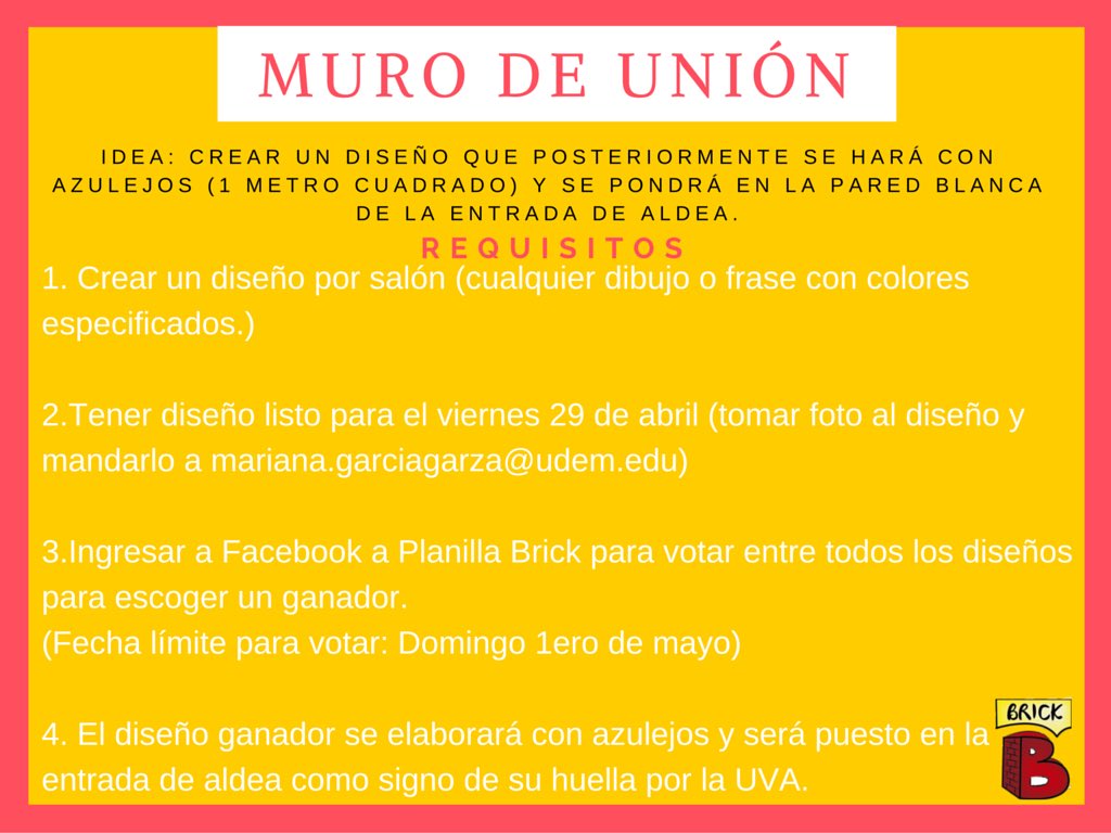MananaGarcia's tweet photo. @PlanillaBrick 
Para los chavos de 6to semestre de la UVA https://t.co/Tbhr5tv1uR