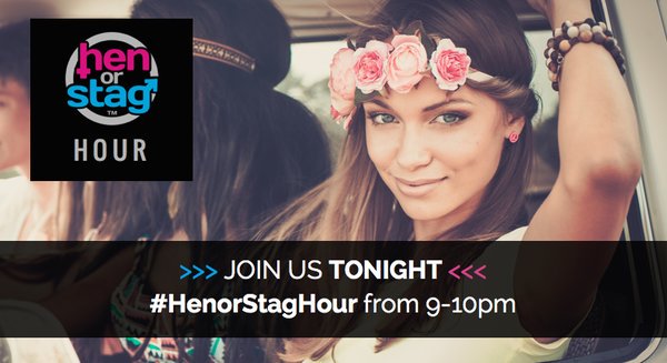 Join us TONIGHT between 9-10pm for #HenorStagHour! You're Invited!