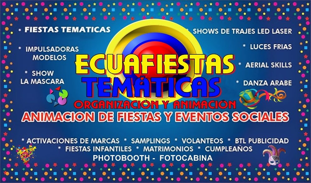 EcuafiestasBTL's tweet photo. 🔊#ECUAFIESTAS🎭🎈#TEMÁTICAS #BTL🎭#QUINCEAÑERAS #MATRIMONIOS💑▶#TrajesLED🔦🔋#SHOW #HORALOCA🎶🎵🎤🎭📍#GUAYAQUIL WS📲0994900773 https://t.co/XoReu0NaWi
