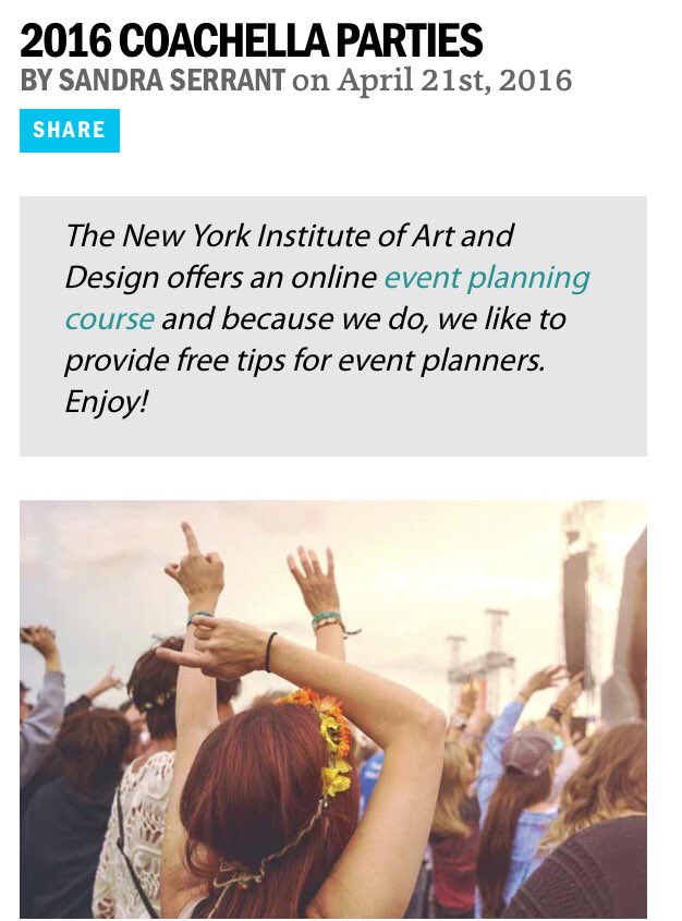 SandraSer's tweet photo. Check out my latest blog post for Event Planning students. (Link is in bio) @NYIADschool #eventplanning #eventprofs https://t.co/KUzKOdyyD5