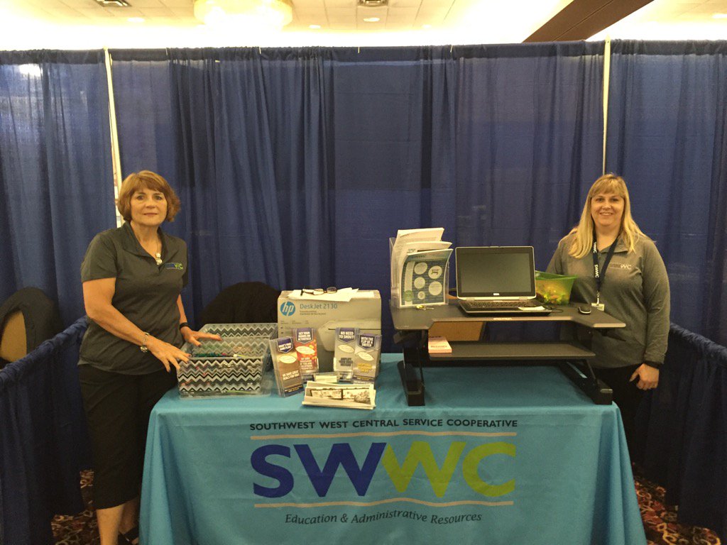 ShareenNeumann's tweet photo. With #Christine.Schmitt at SDASBO.  Great group of school business managers! https://t.co/H1EjBYwZf6