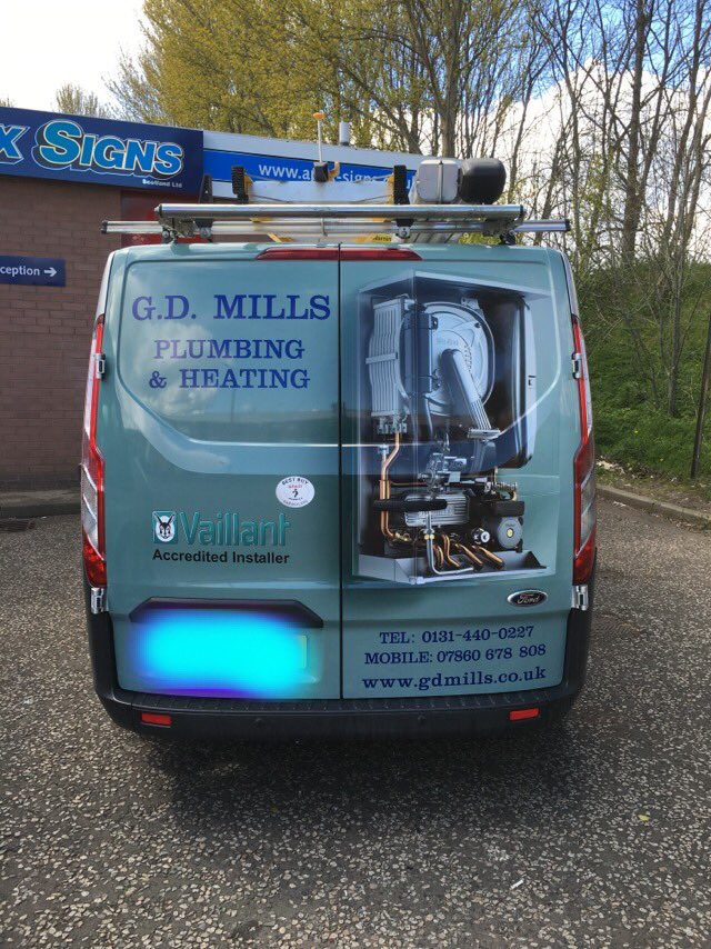 Rdmills88's tweet photo. Had the van wrapped today. Seen something like this before &amp; had to do it too!
@vaillantuk https://t.co/MHaMrGlXf6