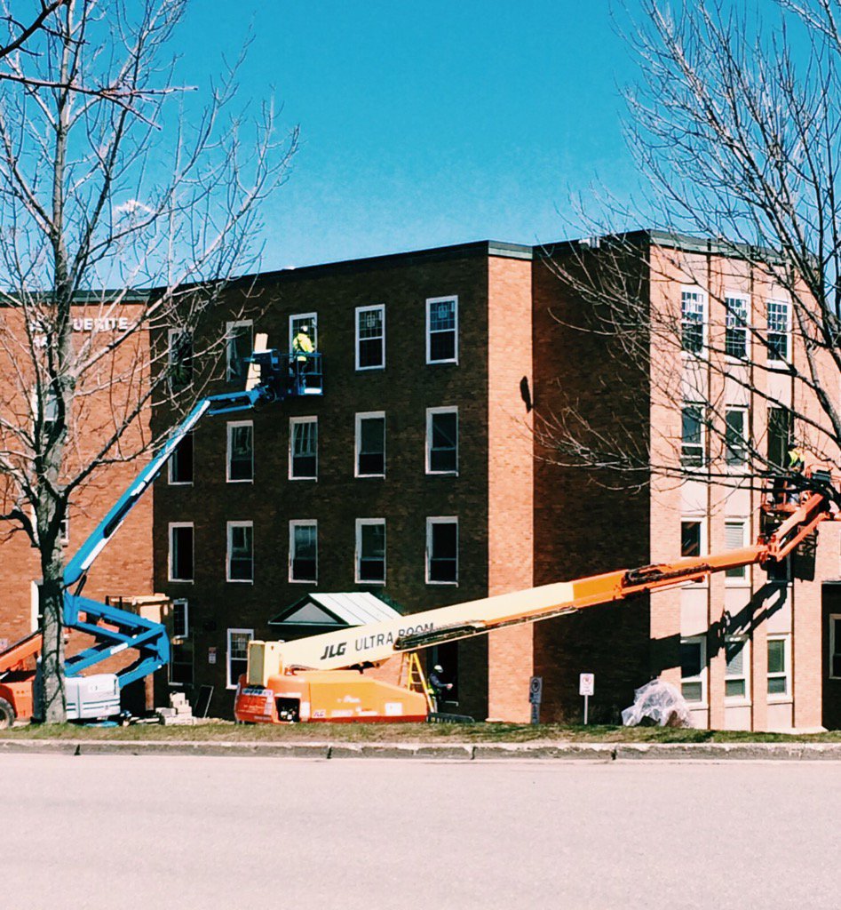stfxlaura's tweet photo. Updates are happening inside and out! Living in MSB next year? #extrememakeoverresidence #stfx @stfxuniversity https://t.co/B5jJZBx0H1